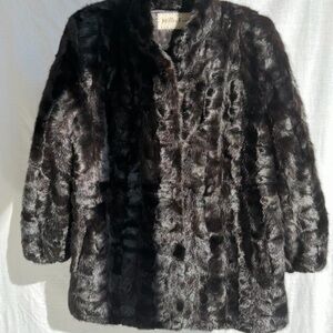 Elegant Black Natural Mink Fur size Medium